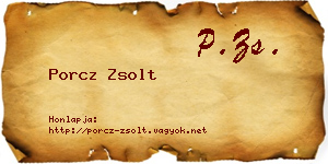 Porcz Zsolt névjegykártya
